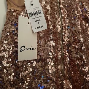 Evil rose gold sequin dress brand new